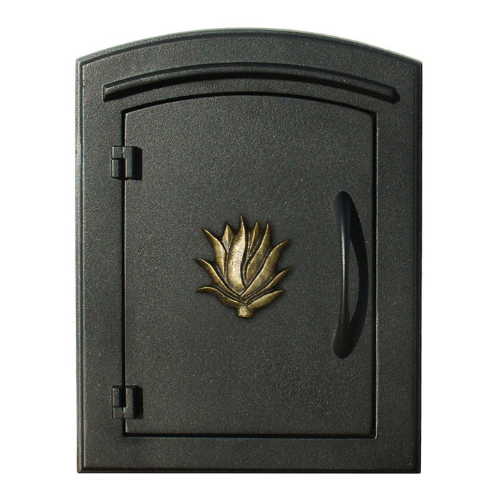 Qualarc Manchester Security Drop Chute Mailbox Decorative Agave Door Logo Faceplate