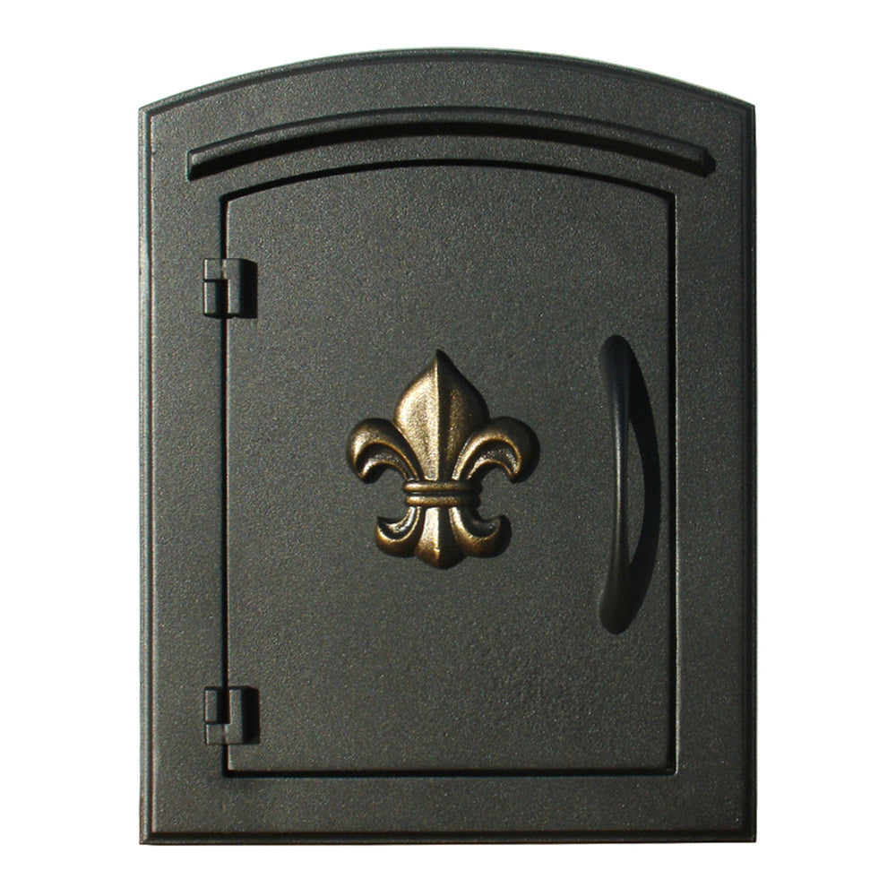 QualArc Manchester Column Mounted Mailbox Decorative Fleur De Lis; MAN-1402