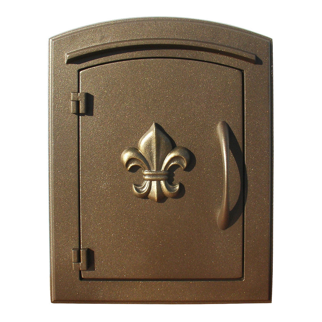 QualArc Manchester Column Mounted Mailbox Decorative Fleur De Lis; MAN-1402
