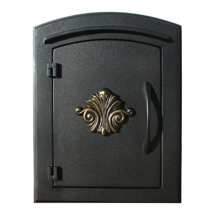 Qualarc Manchester Security Drop Chute Decorative Scroll Door Logo Mailbox