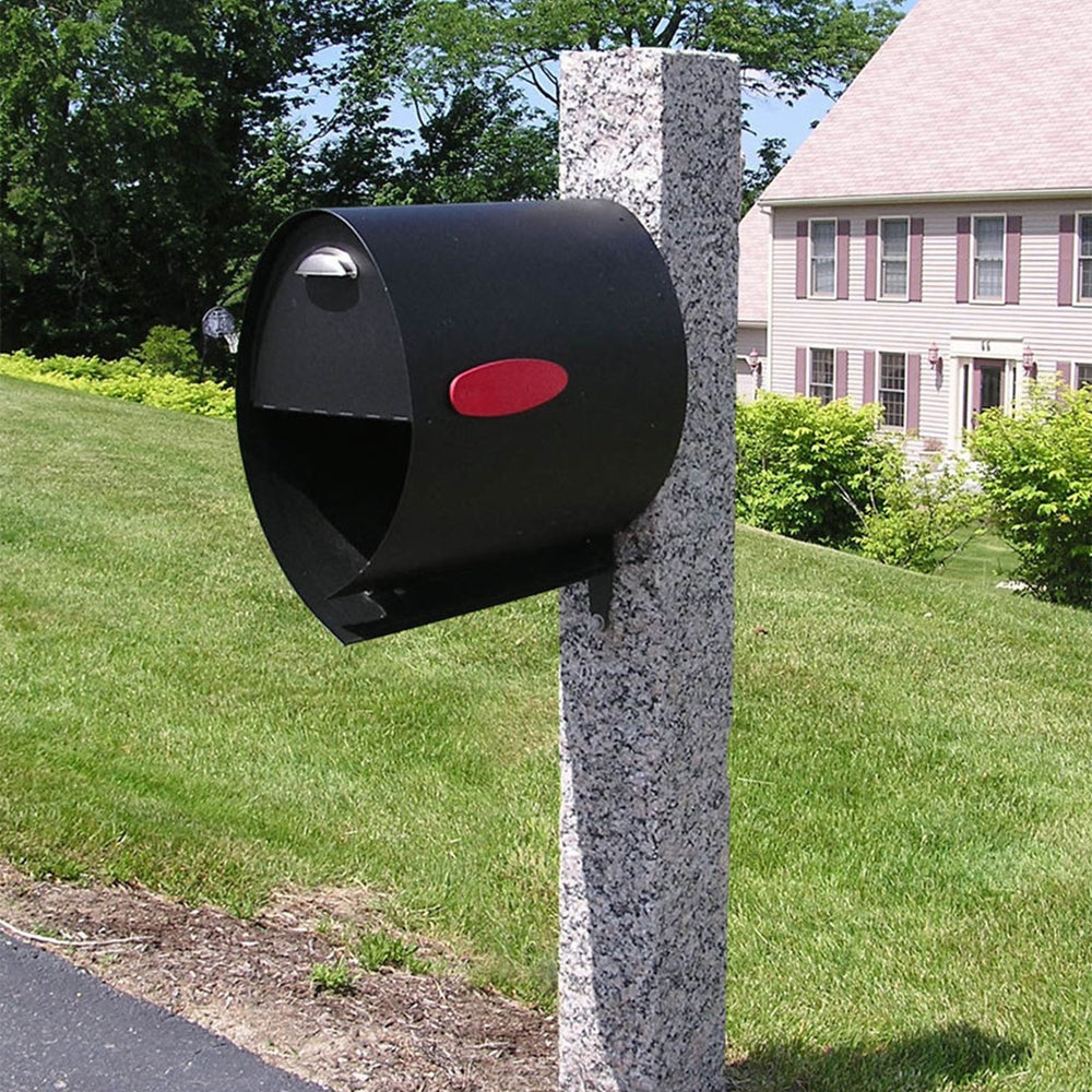 Spira Post Mounted Mailbox, Black;  SPA-M001BLK