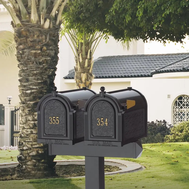 Whitehall Dual Capitol Mailbox with Post Package
