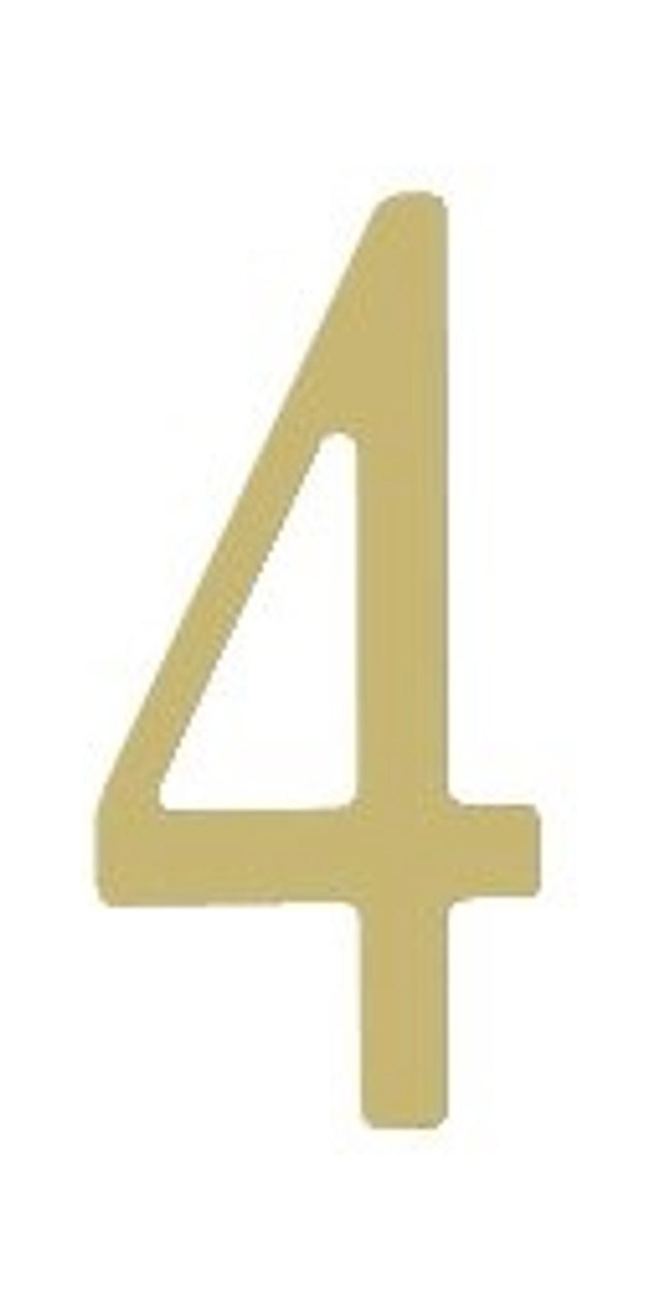Special Lite 3 inch Brass Self Adhesive Address Number