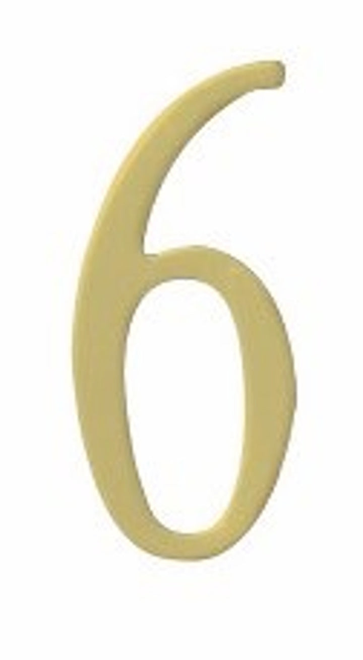 Special Lite 3 inch Brass Self Adhesive Address Number