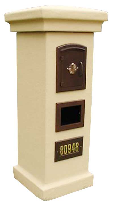 QualArc Manchester Stucco Column Mailbox