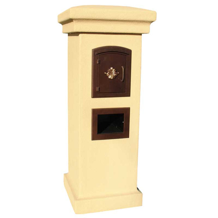 QualArc Manchester Stucco Column Mailbox