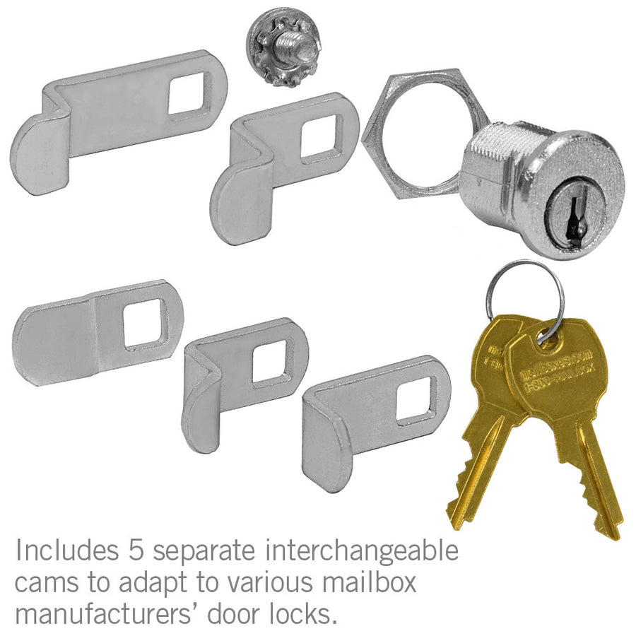 Salisbury Industries Universal Lock with for 4B+ Horizontal and Vertical Style Mailbox Door with (2) Keys