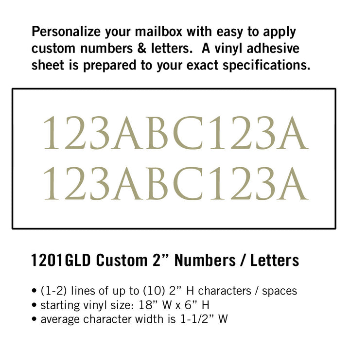 2 Inch Horizontal Vinyl Custom Numbers / Letters