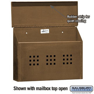 Salsbury Industries Decorative Horizontal Style Antique Brass Mailbox
