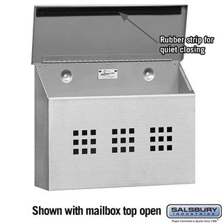 Salsbury Industries Decorative Horizontal Style Stainless Steel Mailbox