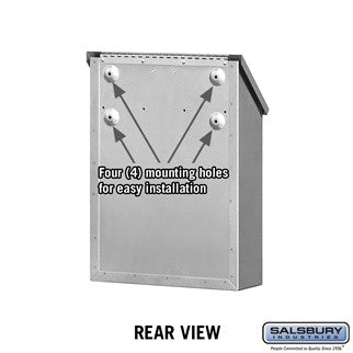Salsbury Industries Decorative Vertical Style Stainless Steel Mailbox
