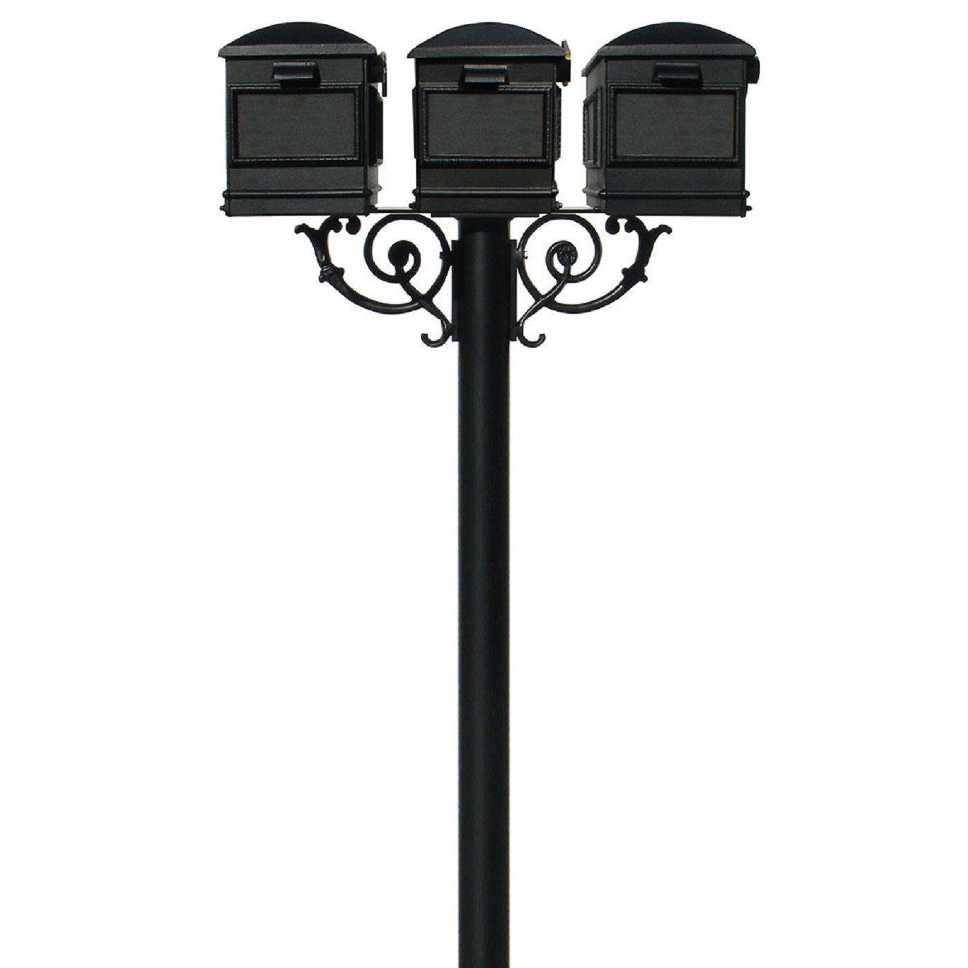 QualArc Hanford TRIPLE Mailbox Post System Scroll Support HPWS3-LM ...