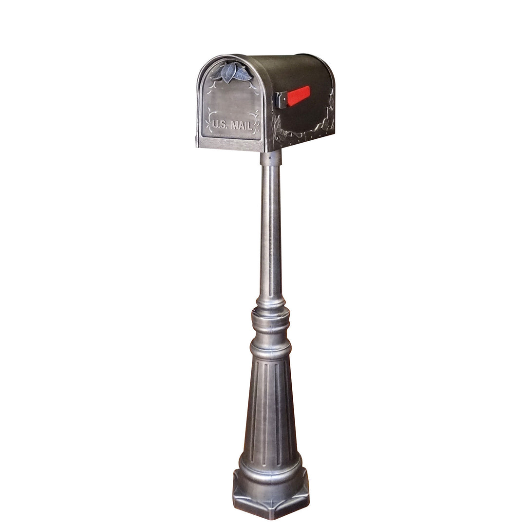 Special Lite Floral Curbside Mailbox with Tacoma Mailbox Post Unit; SCF-1003_SPK-591