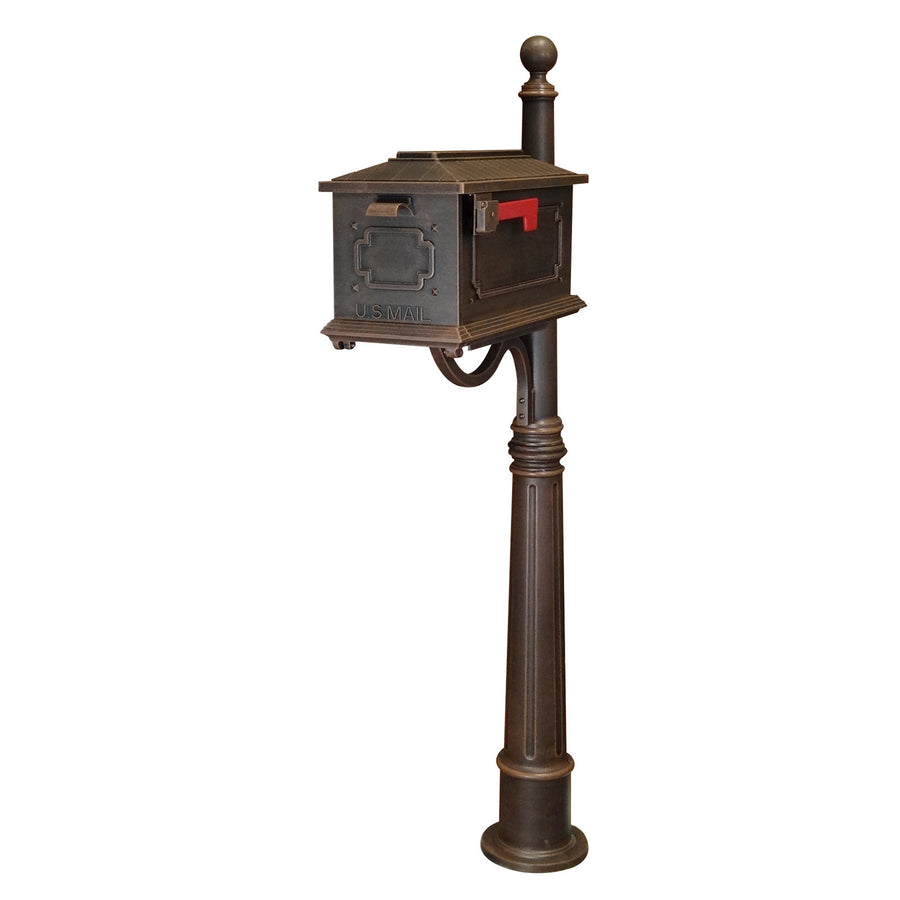 Special Lite Kingston Curbside Mailbox with Ashland Mailbox Post Unit