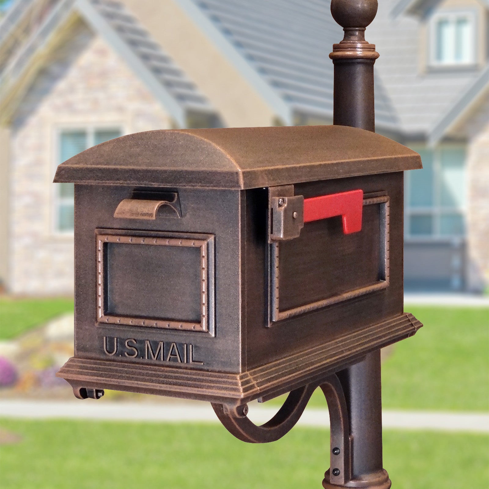 Shop Special Lite Traditional Curbside Post Mount Mailboxes