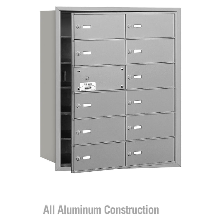 Salsbury Industries Commercial 4B+ Horizontal Mailbox 12 B Door 11 Usable Front Loading USPS Access