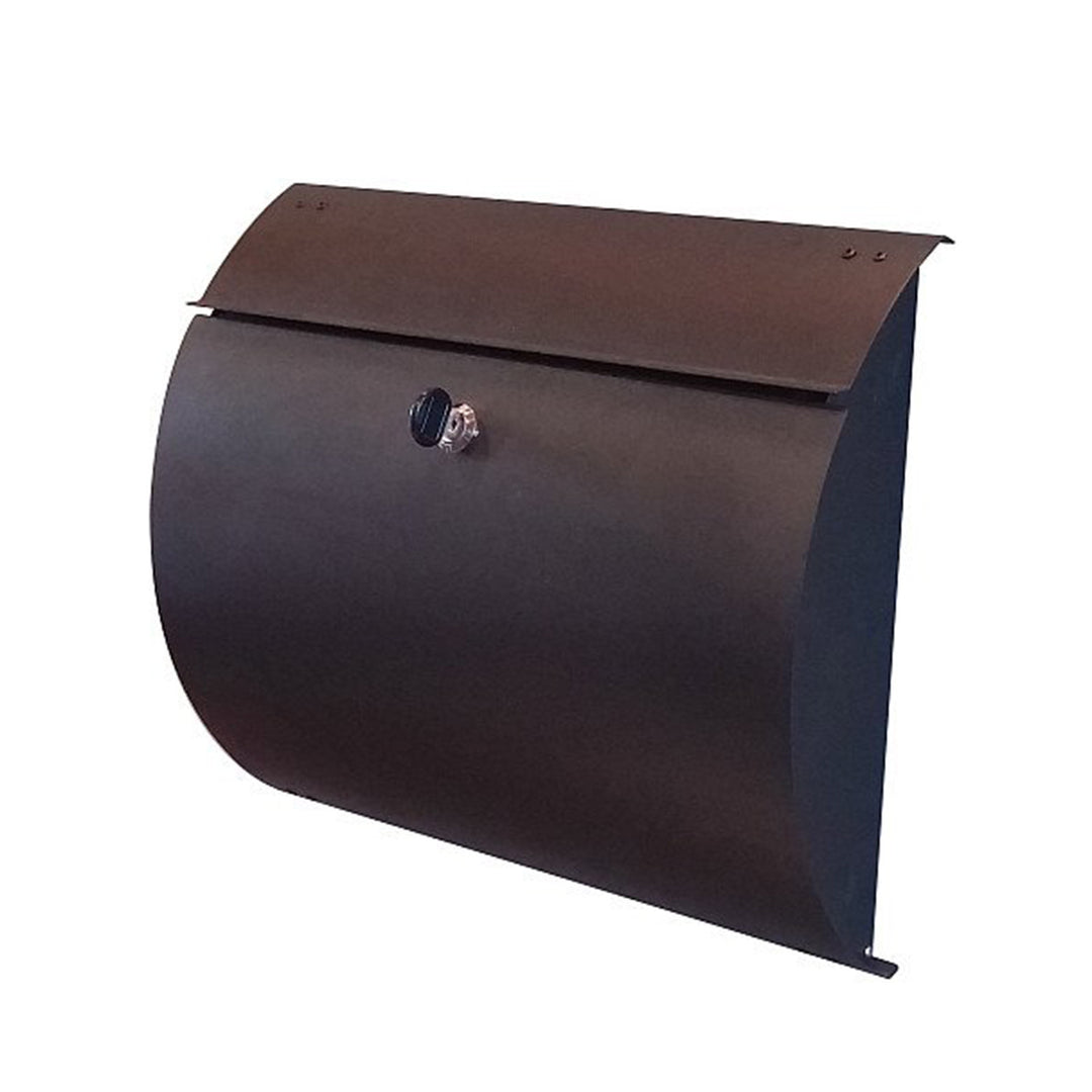 Spira Locking Wall Mounted Mailbox in Stainless Steel or Black