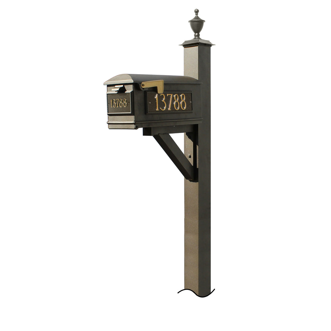 QualArc Westhaven System with Lewiston Mailbox, (No Base) Urn Finial