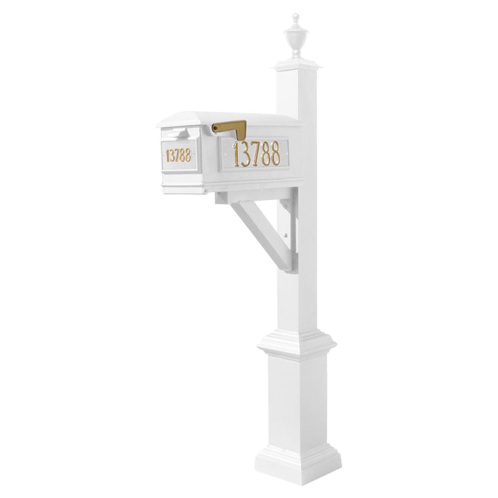 QualArc Westhaven System with Lewiston Mailbox, Square Base & Urn Finial