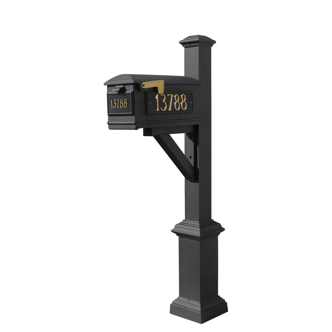 QualArc Westhaven System with Lewiston Mailbox, Square Base & Pyramid Finial