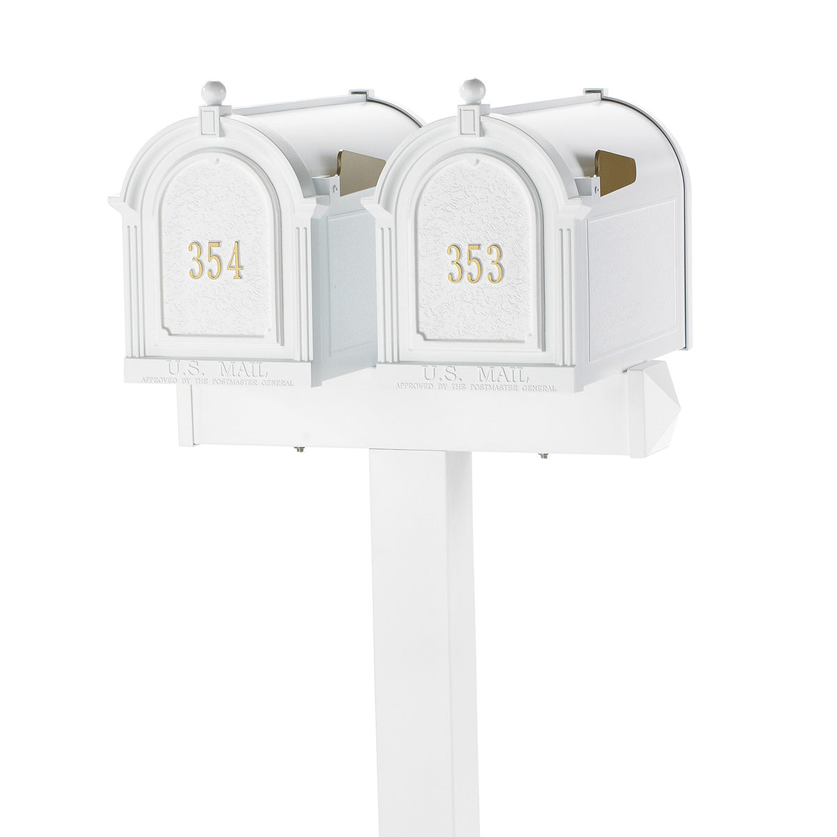 Multi Mailbox Numbers Whitehall Products Personalized Multi Mailbox Dual Capitol Package wit ...