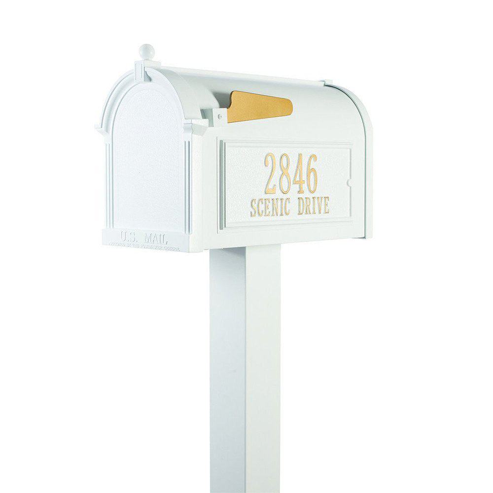 Whitehall Products Premium Mailbox Package Fully Customized in White
