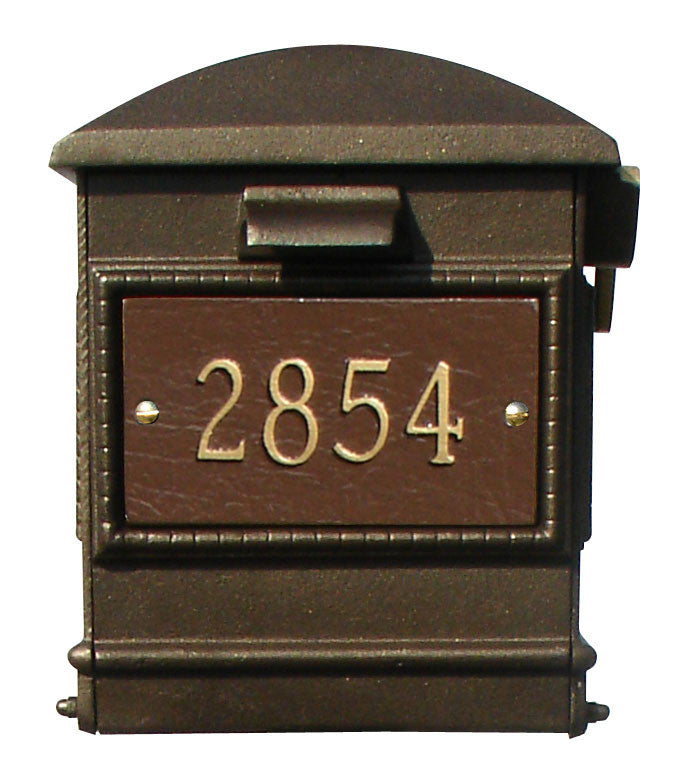QualArc Personalized Lewiston Complete Mailbox Ornate Base & Pineapple