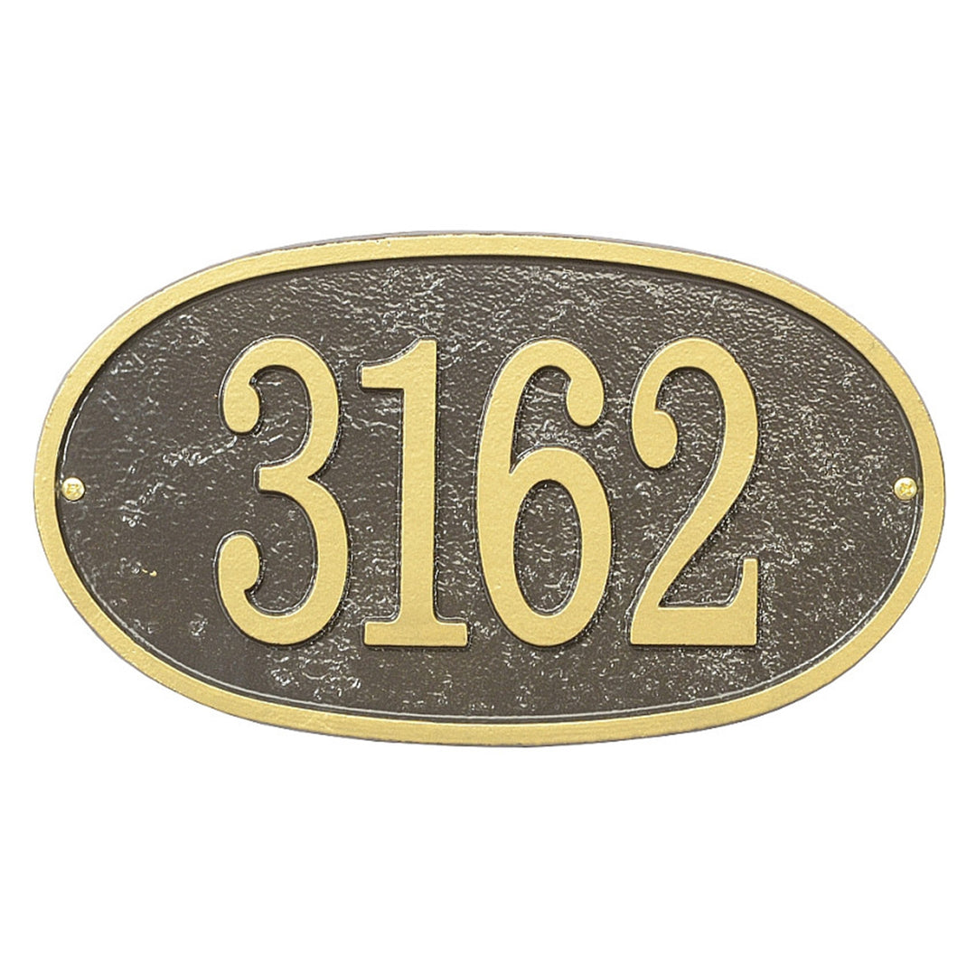 Whitehall Fast & Easy Oval House Numbers Address Plaque