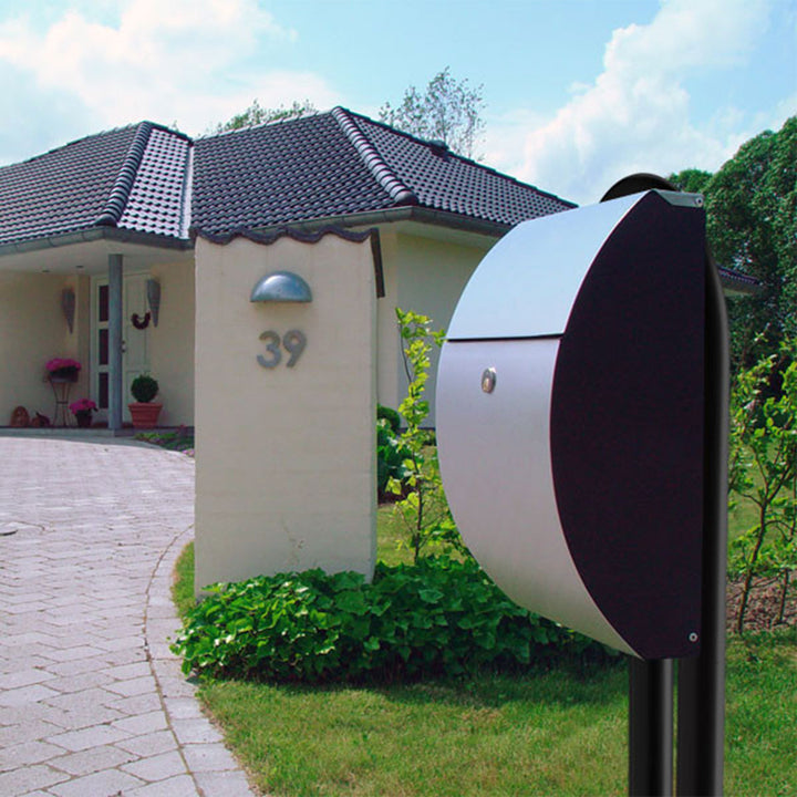 QualArc Allux Series 7000 Mailbox Black Stainless Steel; ALX-7000-BS