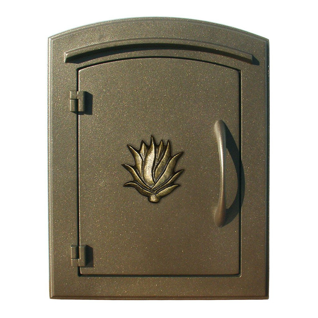 Manchester Bronze Column Mount Locking Drop Chute Mailbox with Agave Logo Manchester Bronze Column Mount Locking Drop Chute Mailbox with Agave Logo