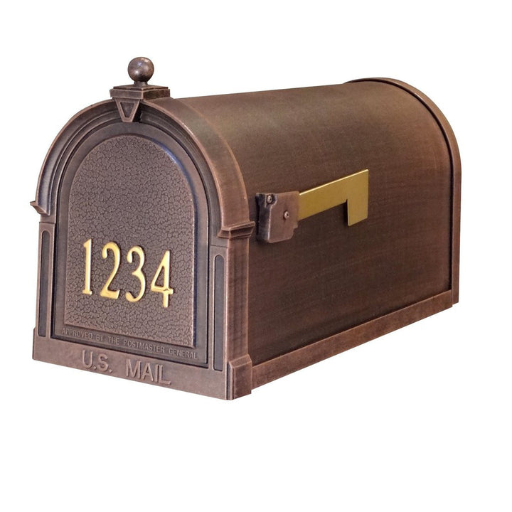 Special Lite Products Berkshire Curbside Customized Post Mount Mailbox in Copper