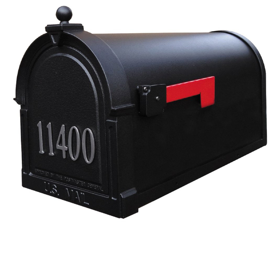 Special Lite Products Berkshire Curbside Customized Post Mount Mailbox in Black