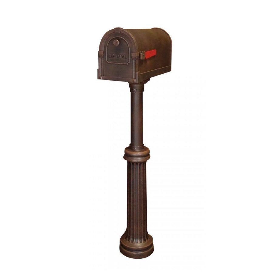 Special Lite Products Savannah Curbside Mailbox with Bradford Direct Burial Mailbox Post