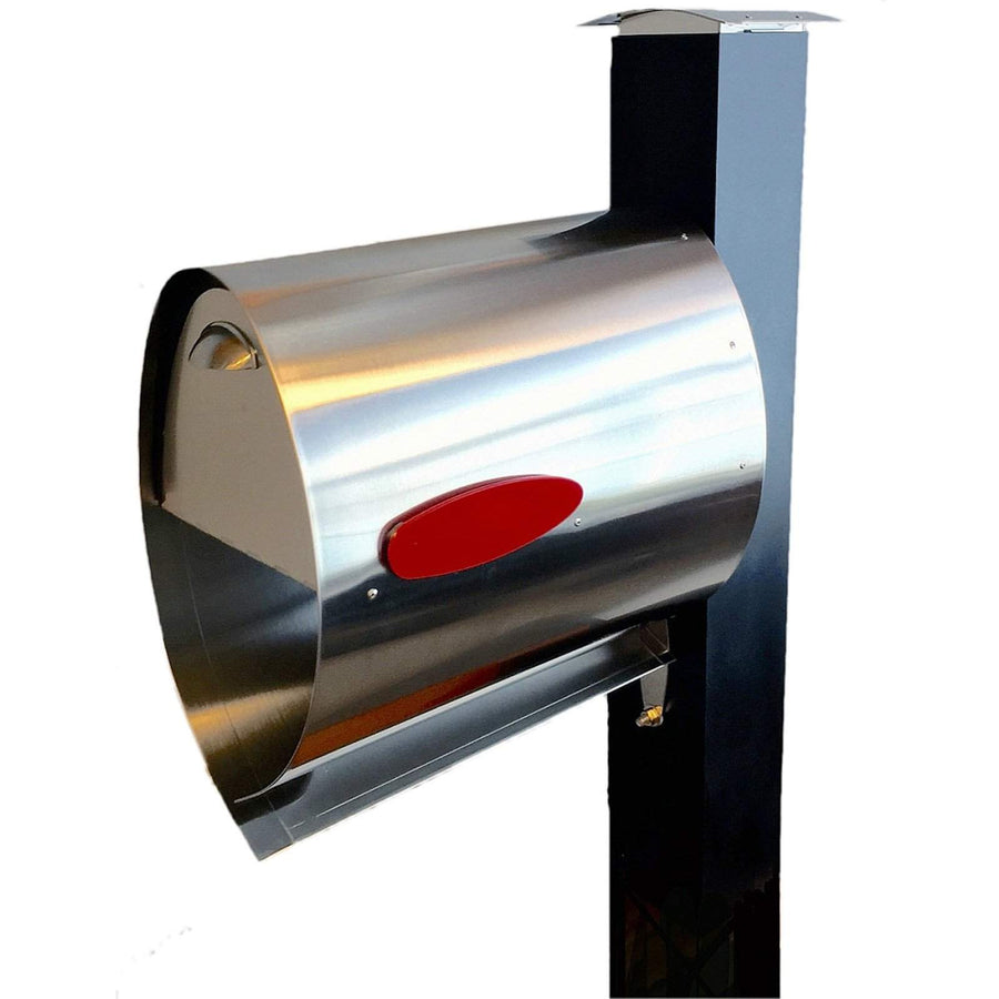 Spira Large Post Mount Mailbox Bundle in Stainless Steel or Matte Black