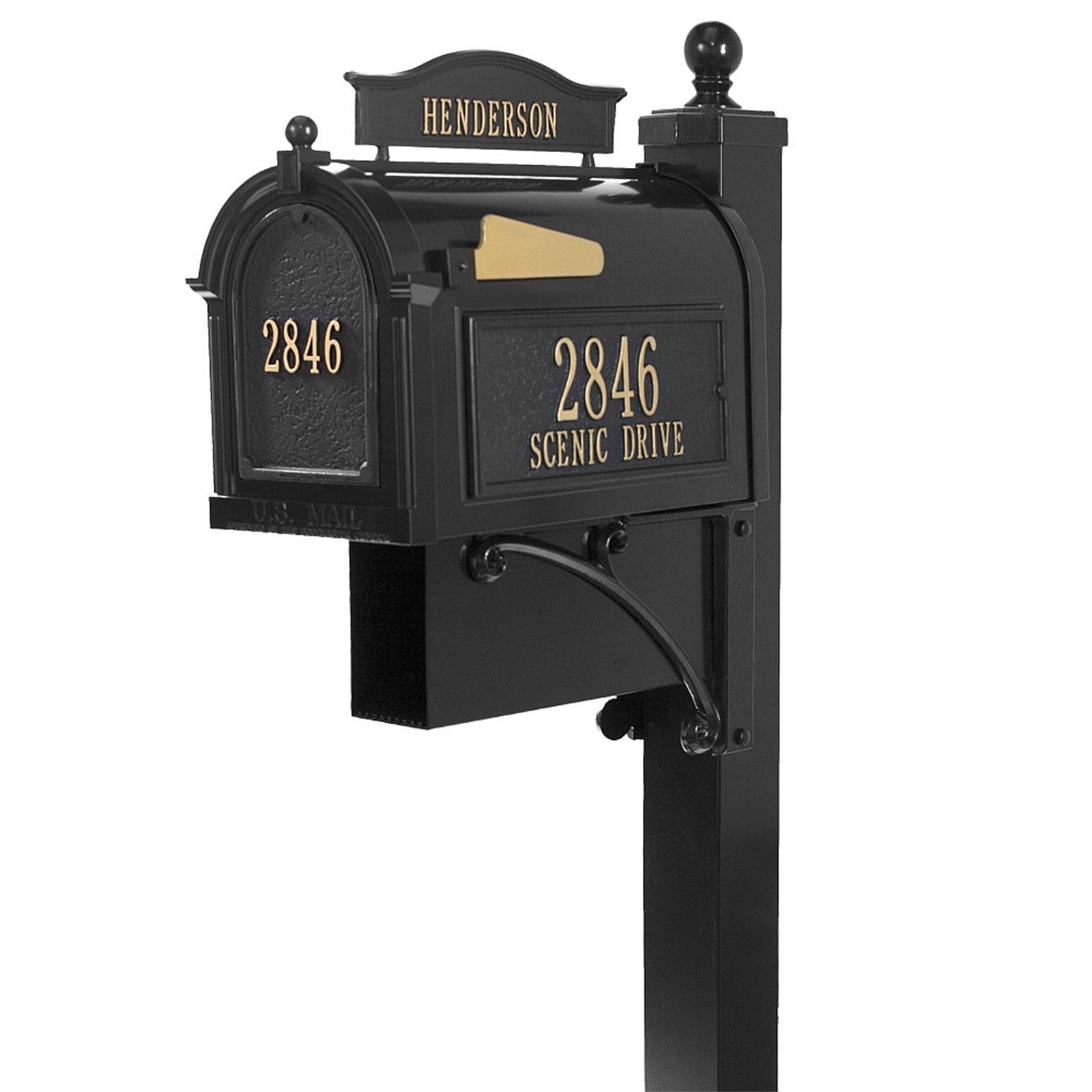 10x20 LARGE Mailbox Letters SET OF 2 Name Number & Street Name Custom  Mailbox